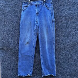 Dickies Carpenter Pants Jeans Mens 36x32 Blue Baggy Skater Wide Leg Hip Hop 90s